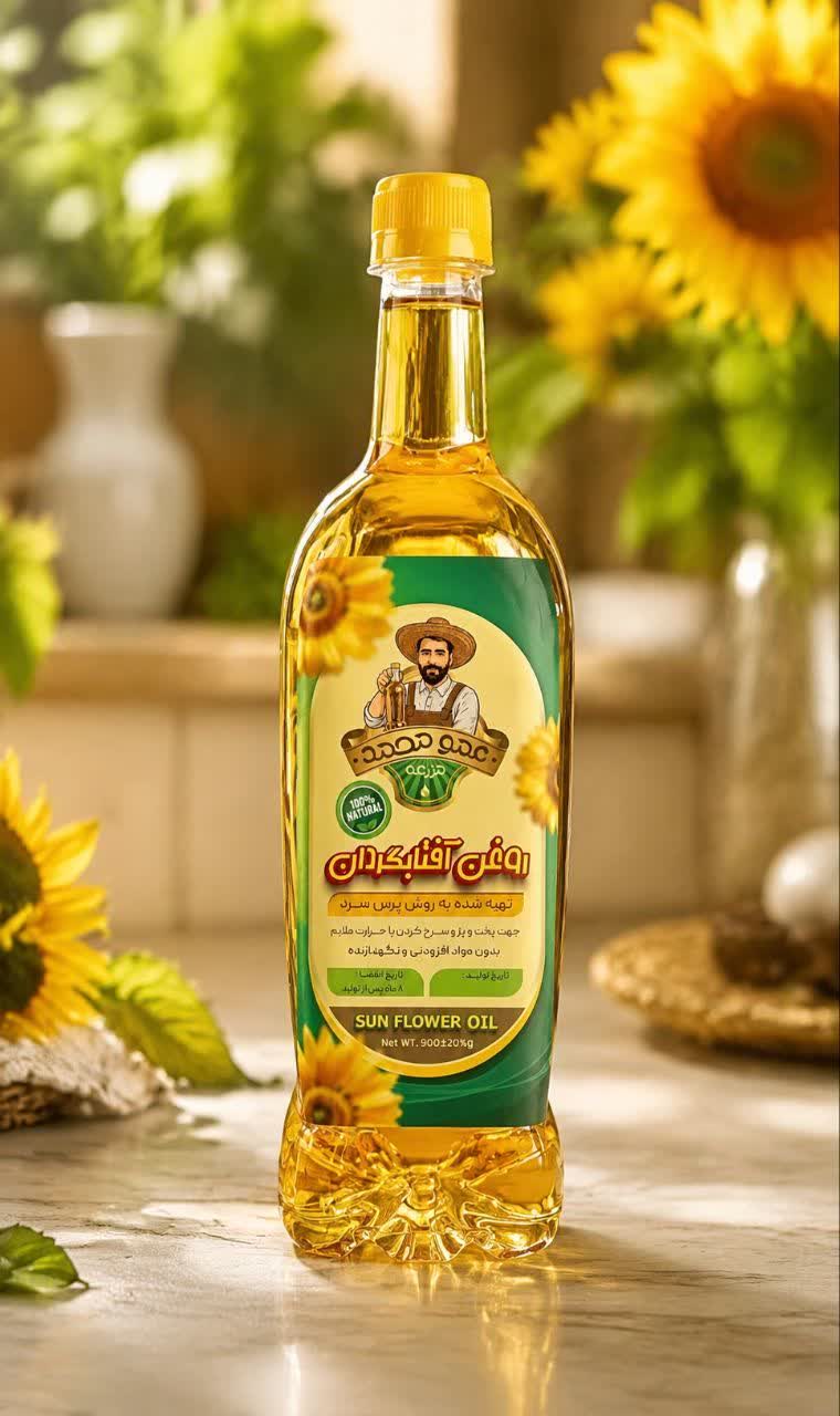 روغن آفتابگردان ارگانیک عمو محمد